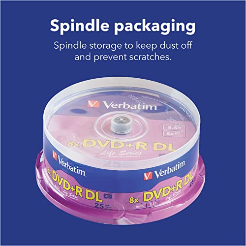 Verbatim DVD+R DL Double Layer 8.5GB 8X LifeSeries - 25pk Spindle 71122 - Image 4