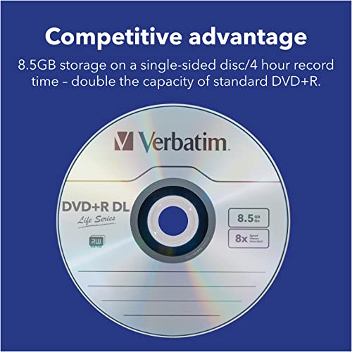Verbatim DVD+R DL Double Layer 8.5GB 8X LifeSeries - 25pk Spindle 71122 - Image 3