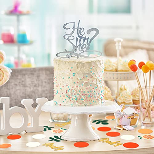 Minatee 400 Pcs Little Cutie Baby Shower Confetti Citrus Decoration Orange Baby Shower Confetti with Eucalyptus and Orange Tangerine Table Scatter for Gender Reveal Decor - Image 5