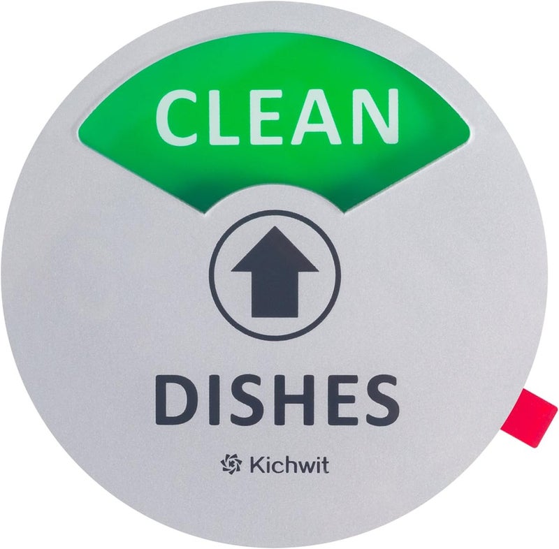 Kichwit Clean Dirty Dishwasher Magnet with The 3rd Option Empty NonScratch Strong Magnet Backing  Residue Free Adhesive 35 Diameter Silver - Image 4