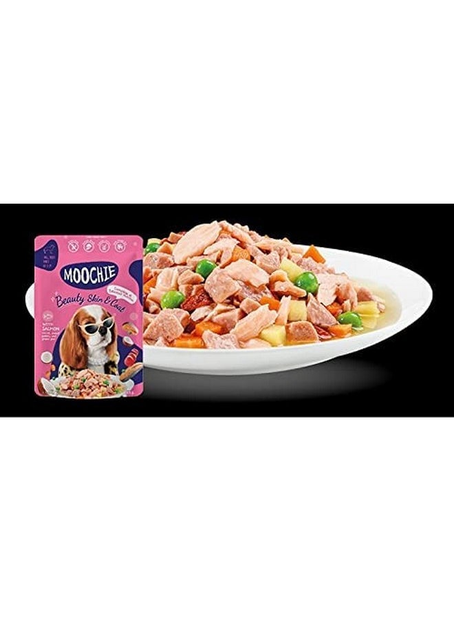 بتس إمباير مجموعة طعام الكلاب الرطبة من Moochie، وجبة جافي خالية من الحبوب، بدون نكهات صناعية، أطعمة مرق الكلاب عالية البروتين، وجبات الحيوانات الأليفة غير النباتية، مزيج من جميع النكهات للكلاب، الجراء (85 جرام × 10)  - Image 5