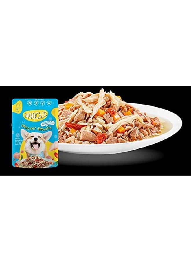 بتس إمباير مجموعة طعام الكلاب الرطبة من Moochie، وجبة جافي خالية من الحبوب، بدون نكهات صناعية، أطعمة مرق الكلاب عالية البروتين، وجبات الحيوانات الأليفة غير النباتية، مزيج من جميع النكهات للكلاب، الجراء (85 جرام × 10)  - Image 4