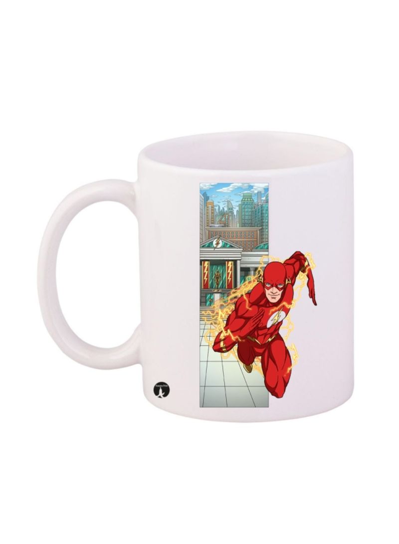 RKN Action Figure Printed Coffee Mug White/Red/Yellow 12ounce