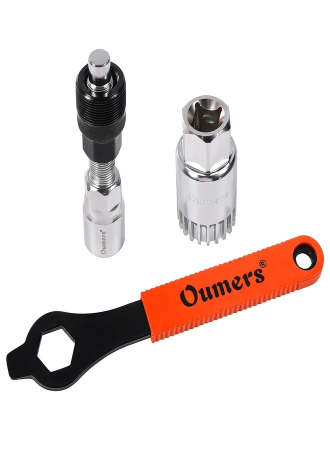 Oumers Bike Crank Extractor/Arm Remover and Bottom Bracket Remover with 16mm Spanner/Wrench. Professional Bicycle Repair Tool Kit - Image 1