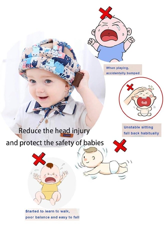 Baby Helmet for Crawling and Walking| Baby Head Protector| Infant Helmets| Toddler Baby Head Protection Cushion| Baby Safety Helmet Head Shaping for Learning to Walk Headguard Protective Harnesses Cap - Image 3