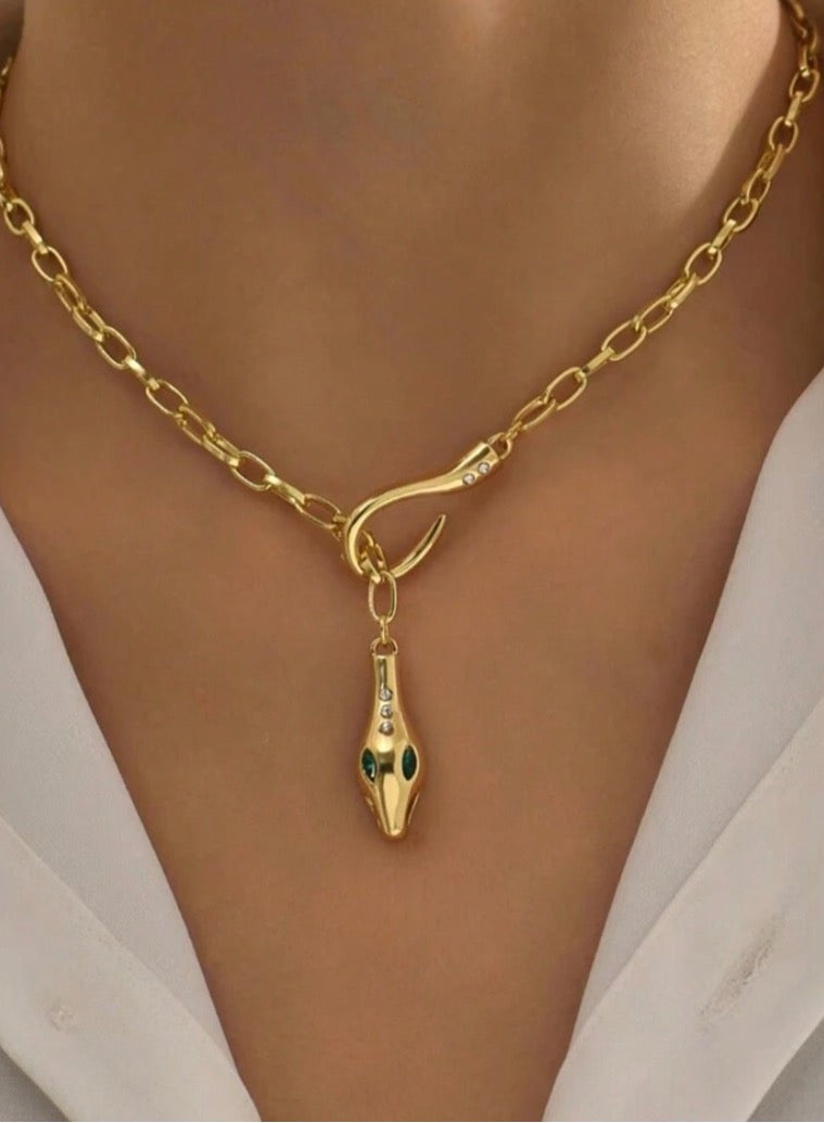 إيكوال سلسال نسائي أنيق من الاستانلس ستيل مطلي باللون الذهبي - Image 1