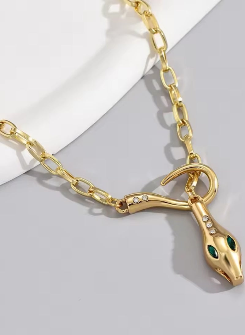 إيكوال سلسال نسائي أنيق من الاستانلس ستيل مطلي باللون الذهبي - Image 2