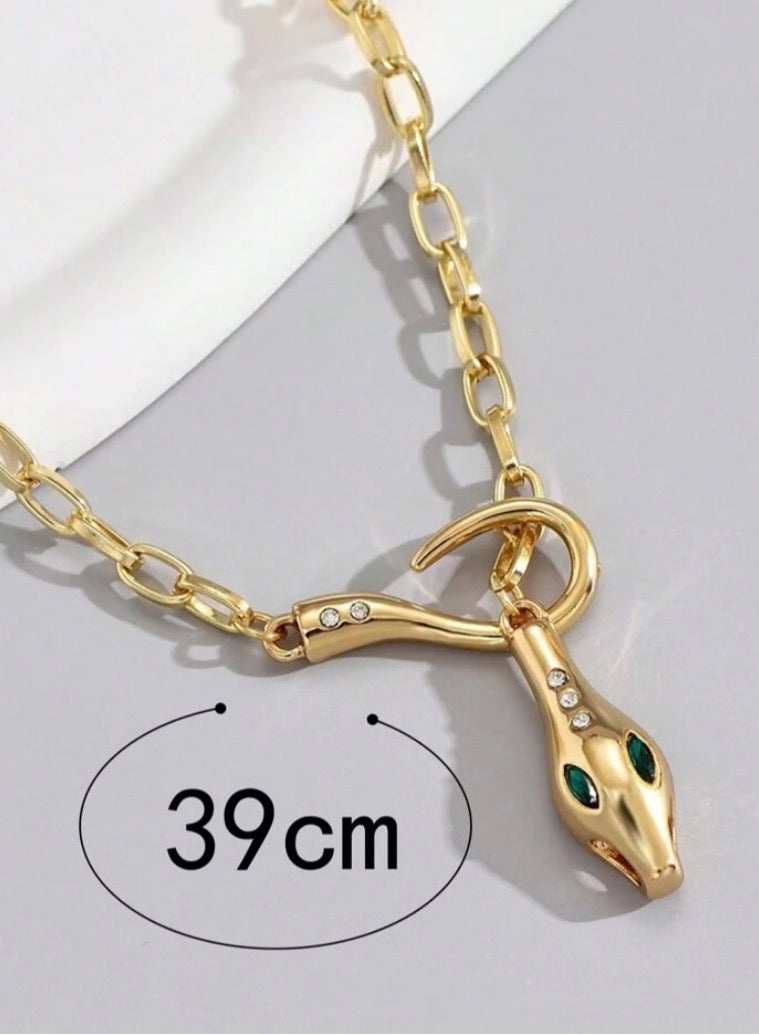 إيكوال سلسال نسائي أنيق من الاستانلس ستيل مطلي باللون الذهبي - Image 4