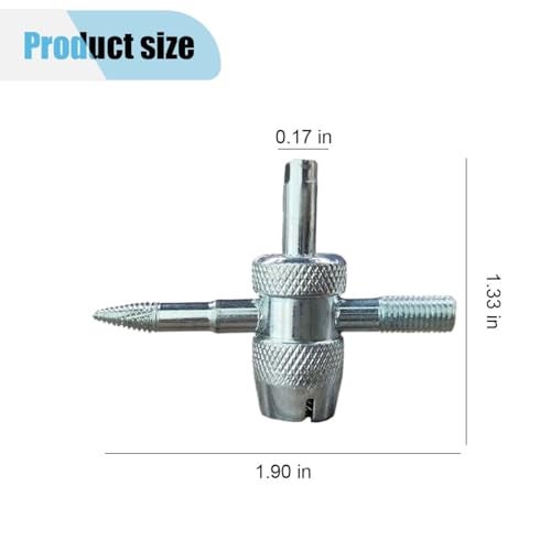 LHDOS 2PCS 4-Way Tire Valve Core Removal Tool, 4-in-1 Universal Valve Wrench Multifunctional Tire Valve Tools, Valve Core Tool Auto Tire Stem Core Remover Installer for Car Bicycle Bike Tire Repair - Image 2