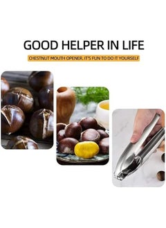 Beauenty Stainless Steel Chestnut Cutter, Nut Cracker Sheller Walnut Pliers, Metal Nut Opener Plier, 304 Stainless Steel Kitchen Tools, Nut Walnut,Kitchen Dried Fruit Opener  - Image 3