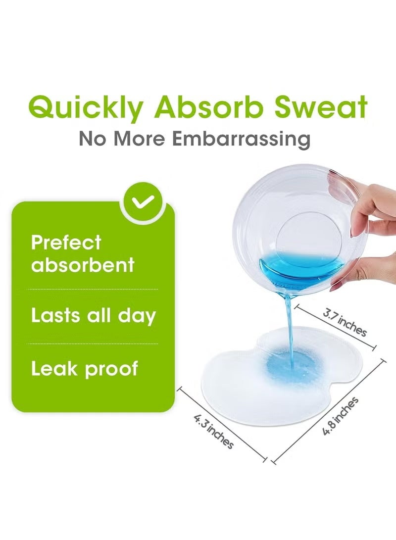XUN 100pcs underarm sweat pads, high-quality anti-hyperhidrosis, suitable for men and women Comfortable, invisible, ultra-sticky, disposable protective clothing/shield, sweatproof armpit protection, alleviate underarm odor - Image 4
