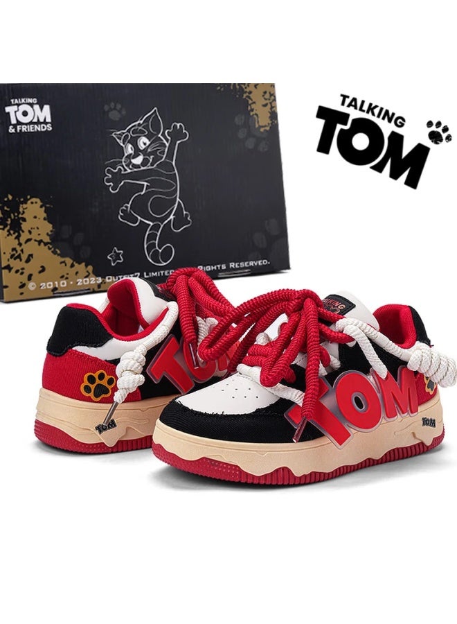 Talking Tom Men's Casual Low-top Sneakers Women's Student Sports Designer Couple Loafers Chinese Red Size 43 - Image 1