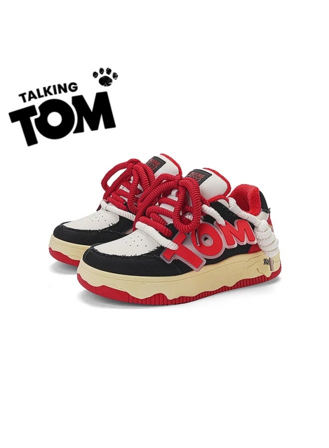 Talking Tom Men's Casual Low-top Sneakers Women's Student Sports Designer Couple Loafers Chinese Red Size 43 - Image 4