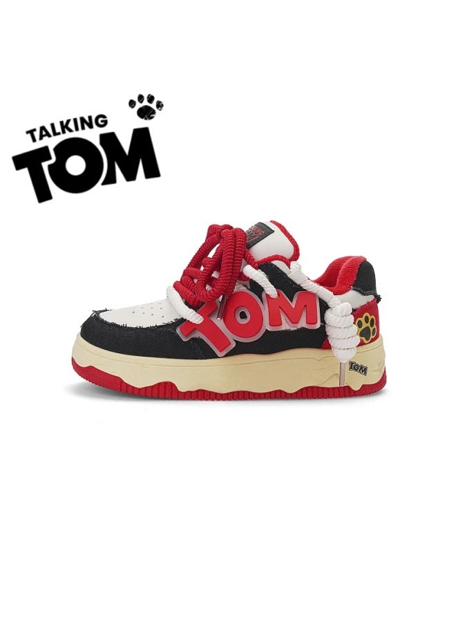 Talking Tom Men's Casual Low-top Sneakers Women's Student Sports Designer Couple Loafers Chinese Red Size 43 - Image 2