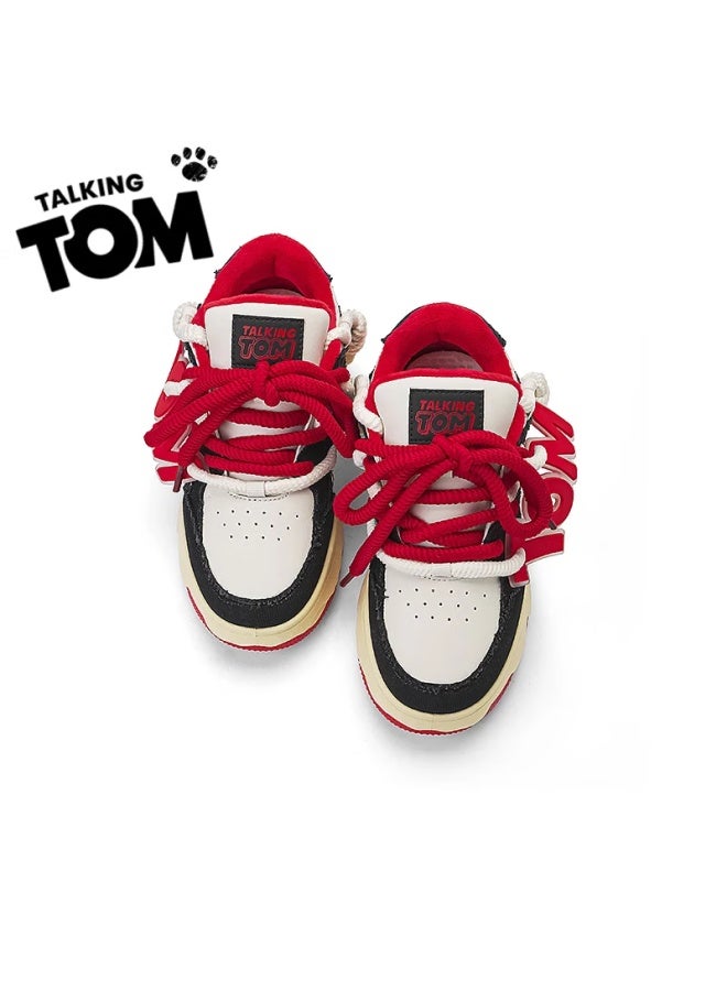 Talking Tom Men's Casual Low-top Sneakers Women's Student Sports Designer Couple Loafers Chinese Red Size 43 - Image 5