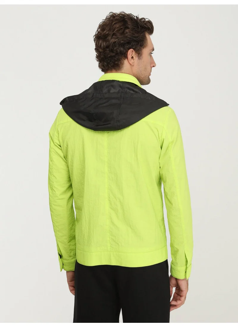 Kip Hooded Yellow Men's Raincoat MNT-482