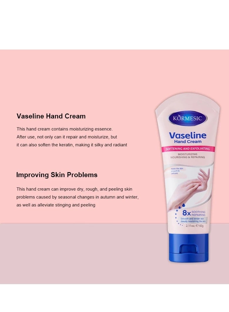 Kormesic Vaseline Hand Cream Anti-Dry Moisturizing Whitening Hand Cream Anti-Aging Non-Greasy 60g - Image 3