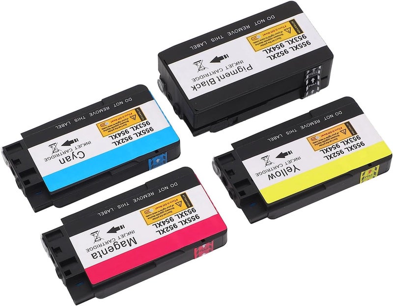 4pcs Ink Cartridges Combo Pack High Capacity Black Cyan Magenta Yellow Replacement for OfficeJet 8702 Inkjet Printer 952 953 954 955XL - Image 1