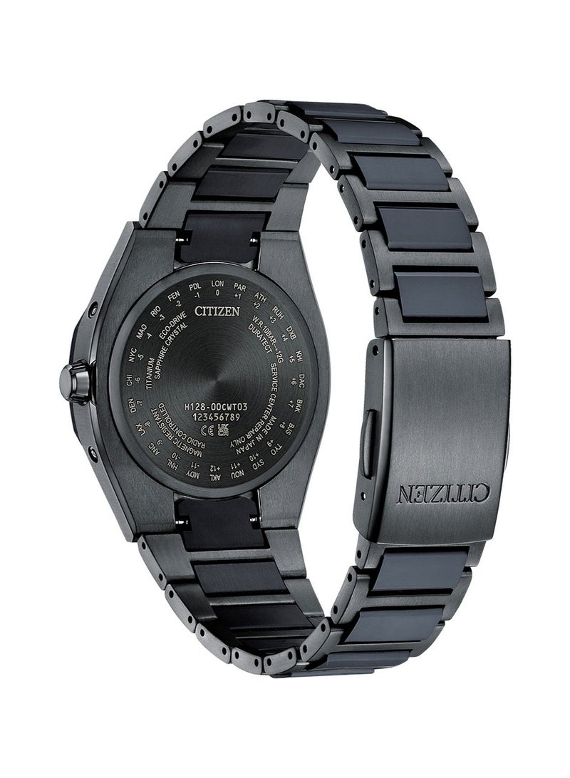 CITIZEN Limited Edition Attesa Eco-Drive Radio-Controlled Men’s Watch CB3046-76E, 39mm Black Dial, Super Titanium Case & Bracelet, 100 m WR - Image 3