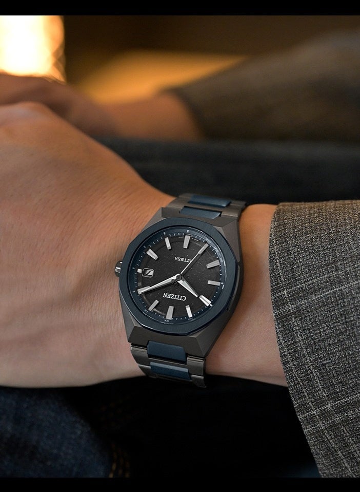 CITIZEN Limited Edition Attesa Eco-Drive Radio-Controlled Men’s Watch CB3046-76E, 39mm Black Dial, Super Titanium Case & Bracelet, 100 m WR - Image 4