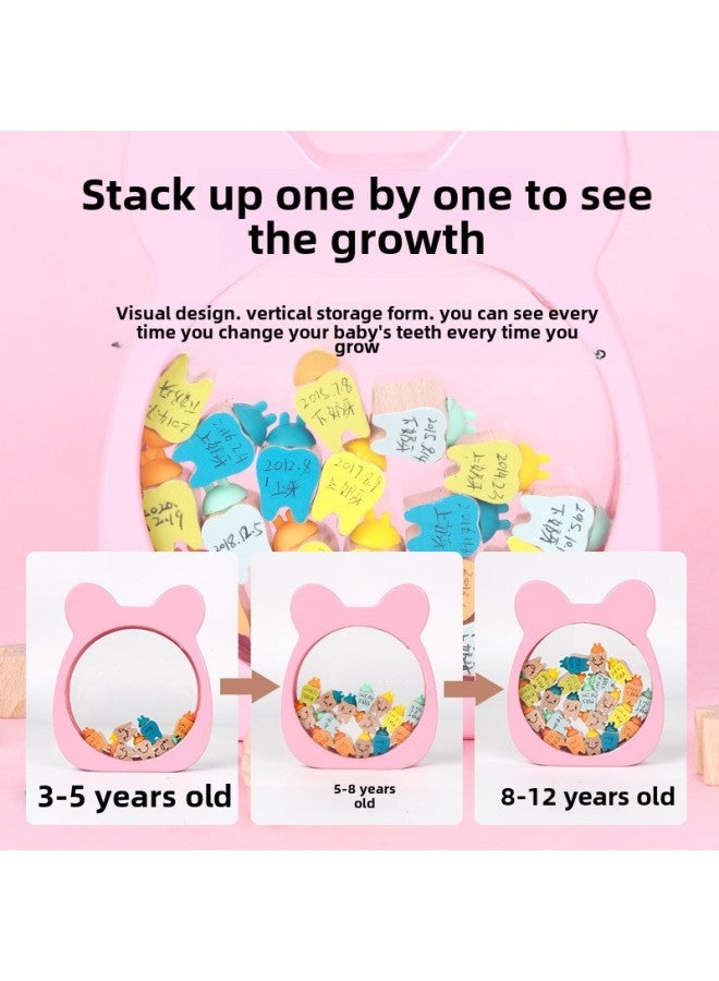 Children's Deciduous Teeth Storage Box Boys And Girls Teeth Souvenir Box Creative Baby Lanugo Umbilical Cord Collection Box Wholesale-Color:Babe Mouse-Pink  - Image 4