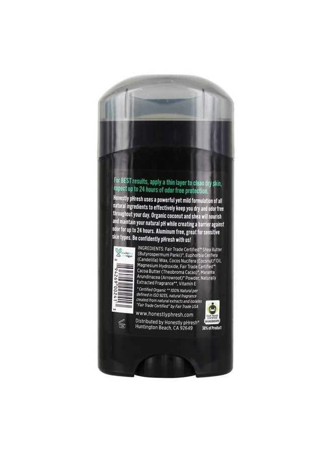 Honestly pHresh Natural Prebiotic Deodorant for Men, Baking Soda & Aluminum Free Safe for Sensitive Skin, 24 Hour Odor Protection, 2.25 Oz, Vital Vetiver - Image 3