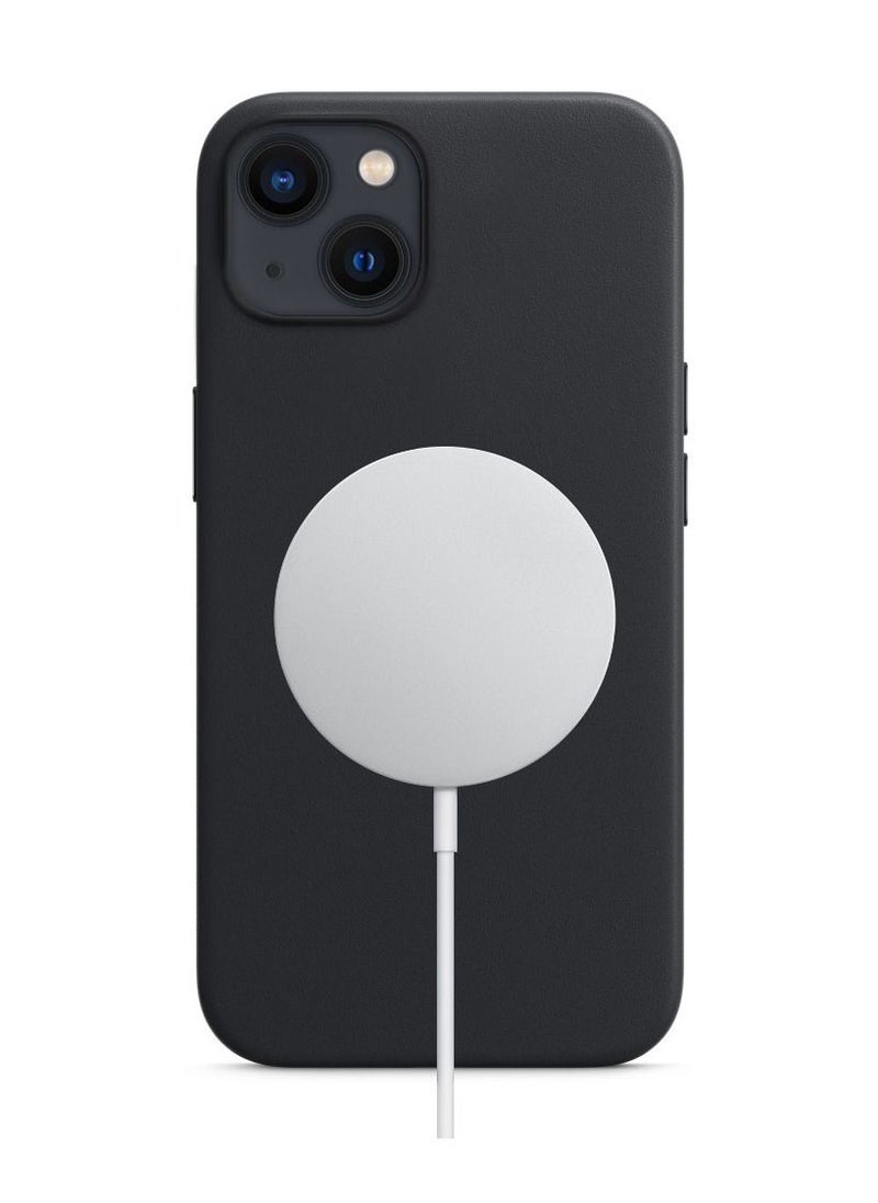 CATANES - iPhone 13 Premium Leather Case with Magsafe Wireless Charging Compatible Ultra Slim Shockproof Cover Black - Image 1