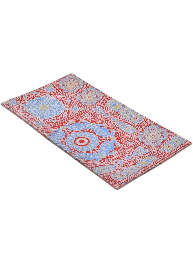 Rosa By Fathy Mahmoud High Quality Glass Rectangle Serving Plate, 31.5 * 16.5Cm - Yameesh Red - Image 3