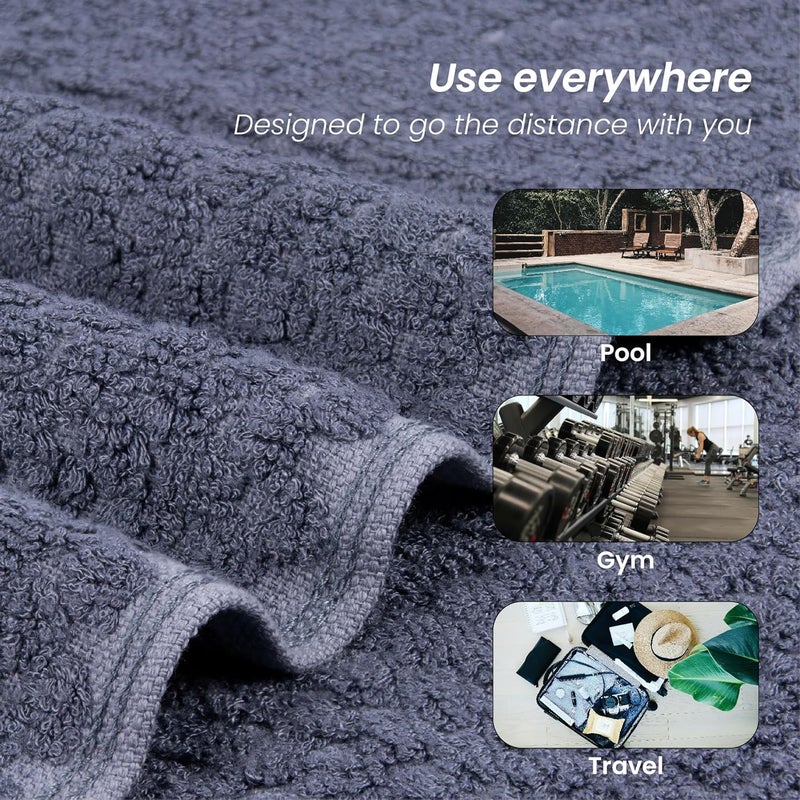 Mush Hearth Haven Bamboo Towels for Bath Large Size 450 GSM Bamboo Bath Towel for Men Women Soft Highly Absorbent Quick Dry 70 X 140 cms Moon Grey - Image 5