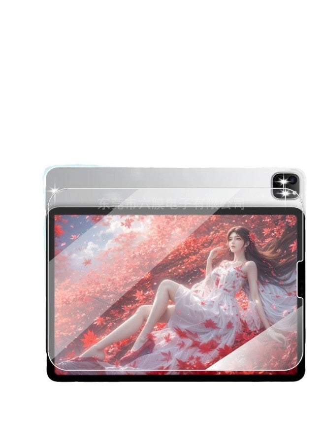 For Ipadpro11 Inch Tempered Film 10.2 Inch Air Apple 13 Inch Flat 10.9 Protective Film 2025-Color:Hd-arc Edge┄(2 Pieces + Tool Kit + Kraft Carton Packaging)-Size:Ipad Pro/ 13inch -2024 Model