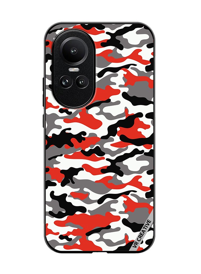VR CREATIVE Protective Case Cover For Oppo Reno 10 Pro Pink Camouflage Military Pattern Design Multicolour - Image 1