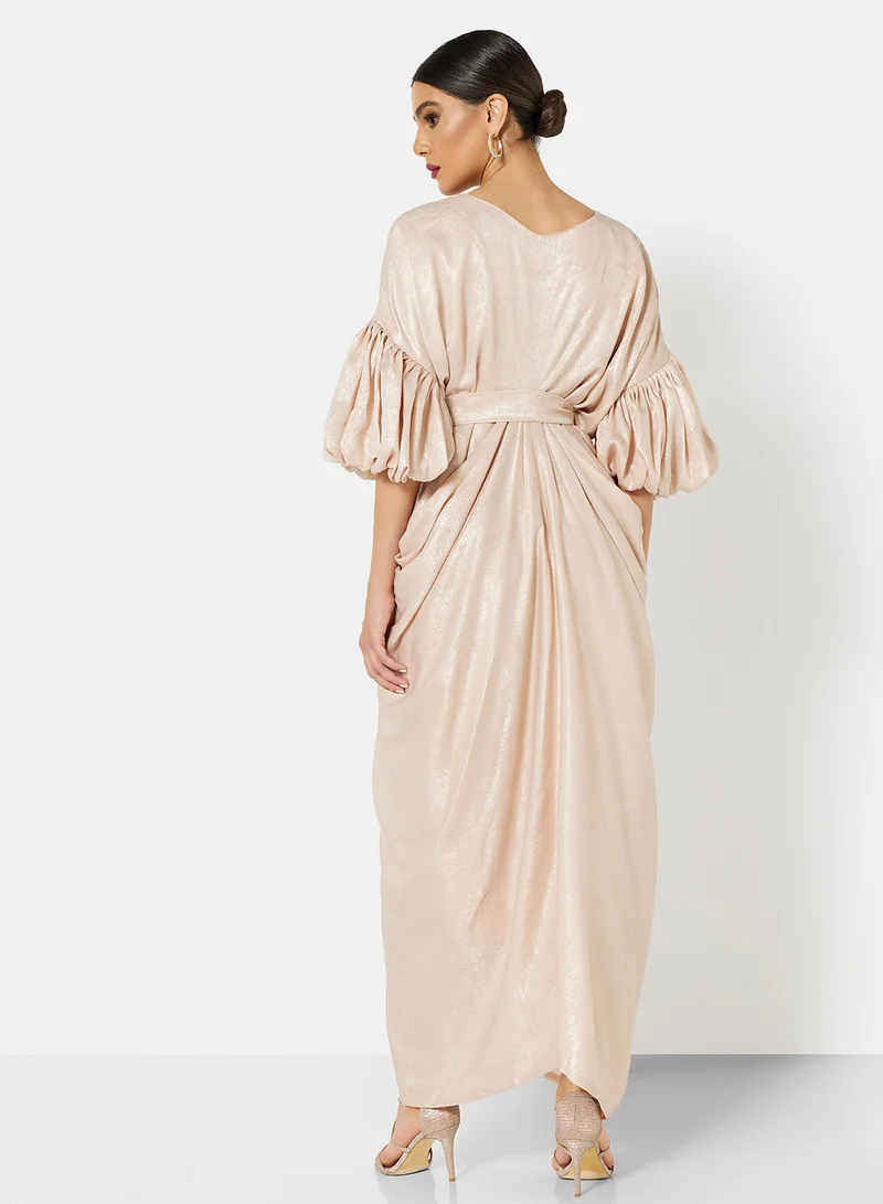 House of Moda Draped Maxi Dress