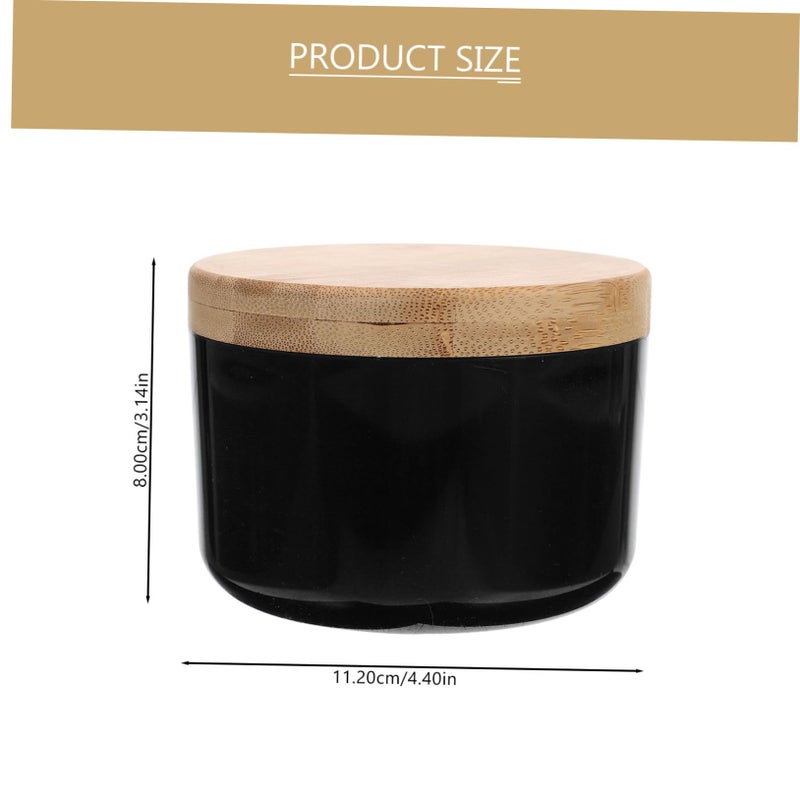 Windproof Bamboo Lid Ashtray Black Tabletop Holder Home Decor Smoking Supplies - Image 5