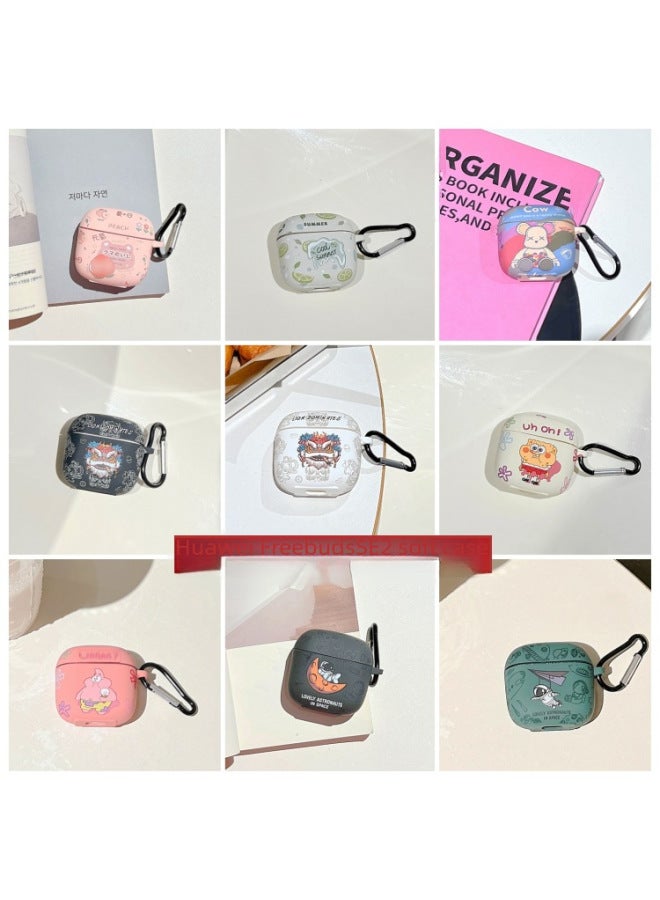 Loquat For HuaweiFreeBuds SE2 Headset Cartoon Silicone Soft Case Cute SE3 Wireless Bluetooth Protective Case-Color:Silicone Soft Shell-peace Joy-Model:For HuaweiFreebuds Se2/se3 Universal (protective Case) - Image 2