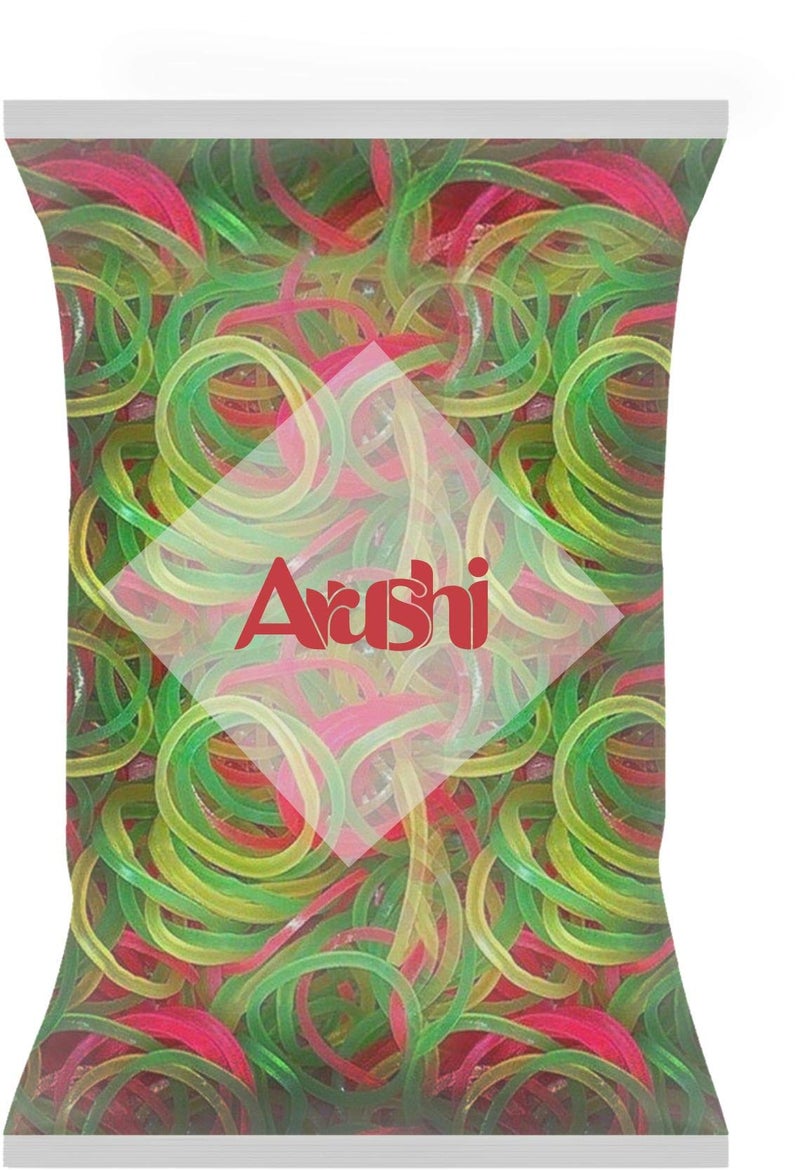 Arushi 1 Inch Rubber Bands (Pack of 200g) | Strong & Stretchable Small Elastic Bands for Office, Home & Kitchen Use | Assorted Colors for Organizing Money, Stationery & Packaging - Image 2