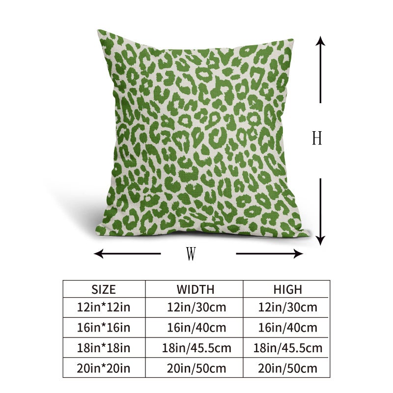 Aytipun Lime Green Leopard Print Pillow Covers 18x18 Set of 2 Preppy Room Decor Cheetah Animal Pattern Chinoiserie Decorative Throw Pillows Pillowcase Farmhouse Linen Cushion Case for Sofa Couch Bed - Image 5
