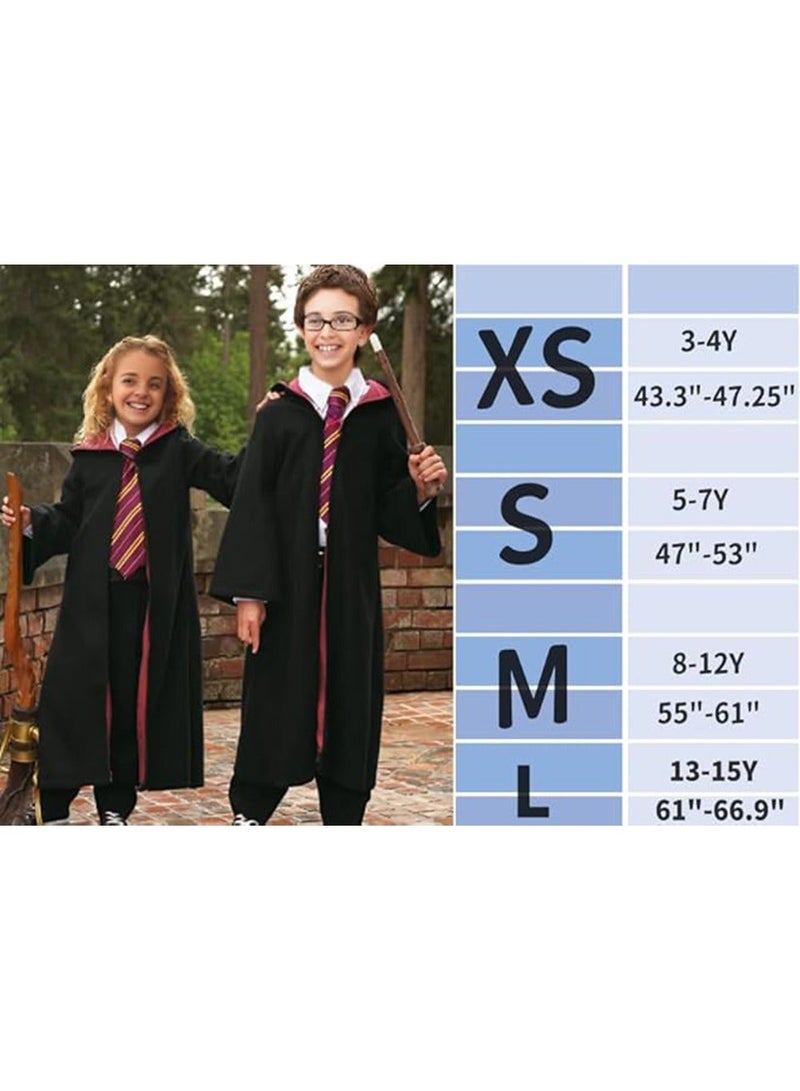 Wizard Costume for Kids & Teens, Cosplay Robe for Boys and Girls - Halloween Party Dress-Up - Image 3