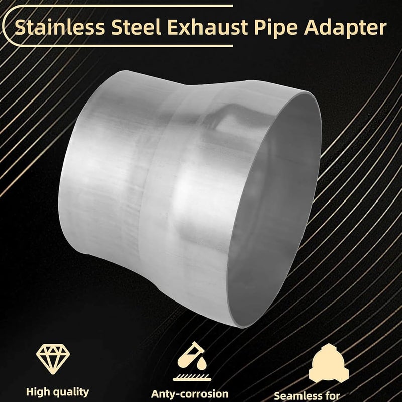 Stainless Steel Ventilation Duct Connector for Car and Motorcycle Robust Build and Long Lasting Permanent Stainless Steel Tube Reducer - Image 5