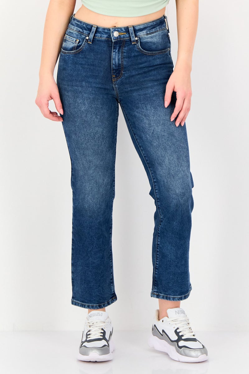 Only By JDY Women Regular Fit Washed Stretchable Jeans, Blue - Image 1