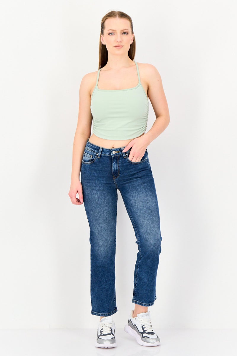 Only By JDY Women Regular Fit Washed Stretchable Jeans, Blue - Image 2