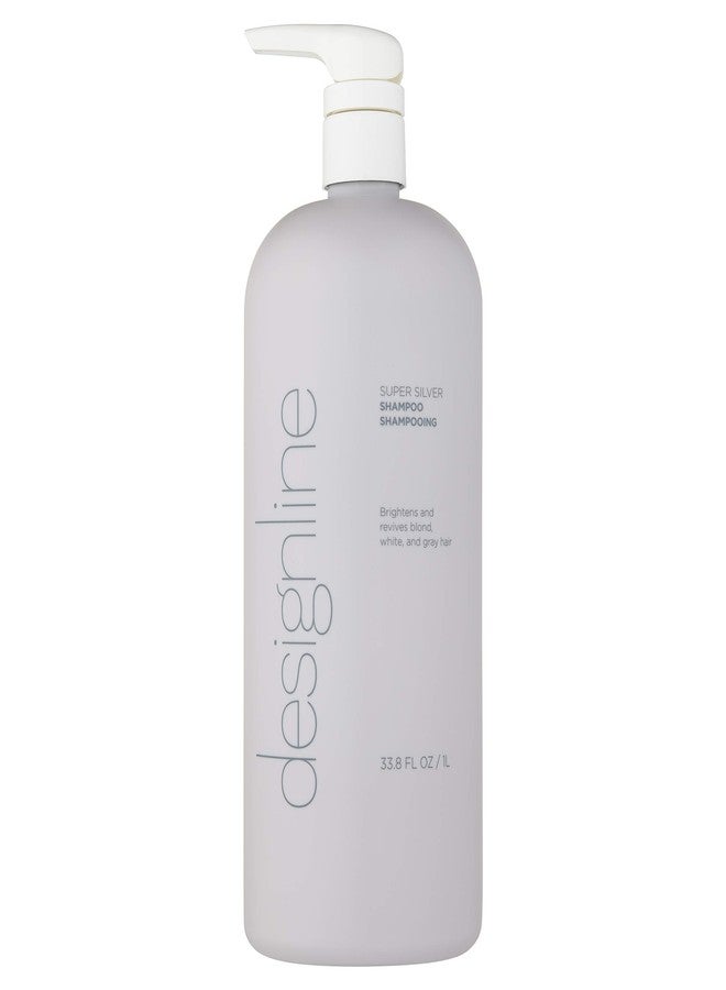 DESIGNLINE Super Silver Shampoo - Regis Restores Moisture, Boost Color for Blonde, Grey, White Hair, Strengthens and Improves Elasticity to Prevent Color Fade (33.8 oz.) - Image 1