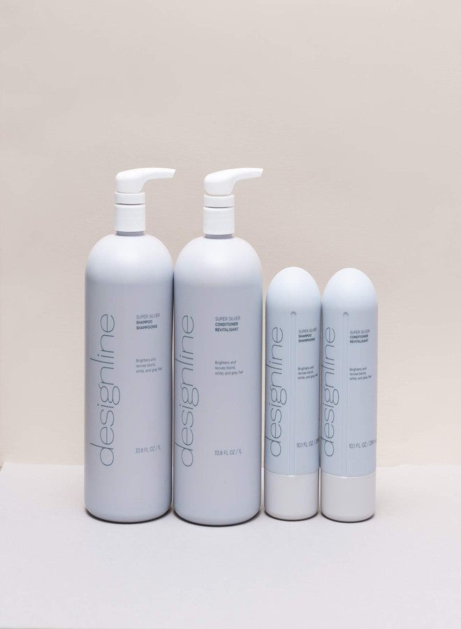 DESIGNLINE Super Silver Shampoo - Regis Restores Moisture, Boost Color for Blonde, Grey, White Hair, Strengthens and Improves Elasticity to Prevent Color Fade (33.8 oz.) - Image 5
