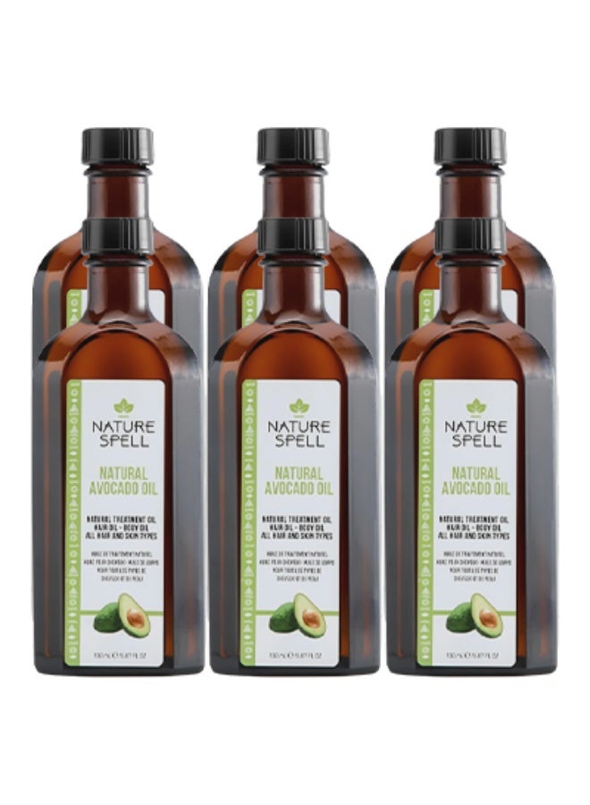 نايتشر سبيل 6 قطع زيت الأفوكادو الطبيعي لجميع أنواع الشعر والبشرة 150 مل - Image 1