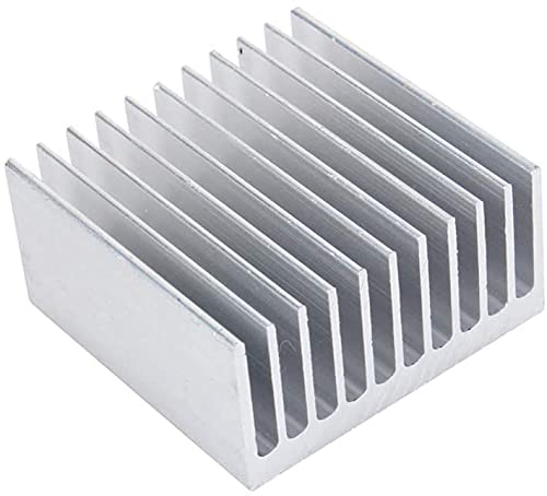Easycargo 4pcs 40mm Heatsink 40mmx40mmx20mm, Aluminum Heatsink Kit, Cooling Heat Sink for 3D printer Stepper Motor NEMA 17, TEC1-12706 Peltier Thermoelectric Cooler Module LED 40x40x20mm (Silvertone) - Image 3