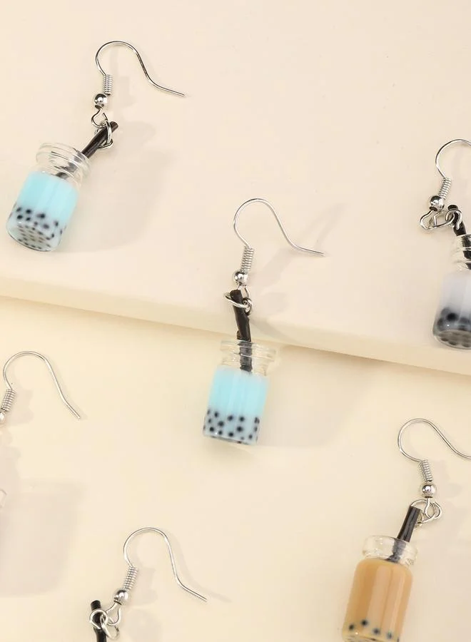 Take Two  Girls Set of 4 - Pearl Milk Tea Design Earrings for Women | Best Price UAE