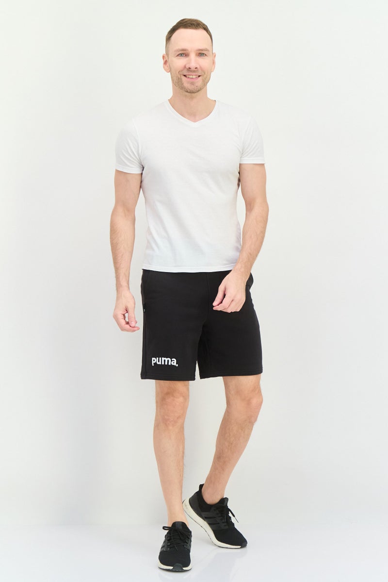 PUMA شورت تدريب للرجال بقصة مريحة بطول 8 إنش، أسود - Image 3