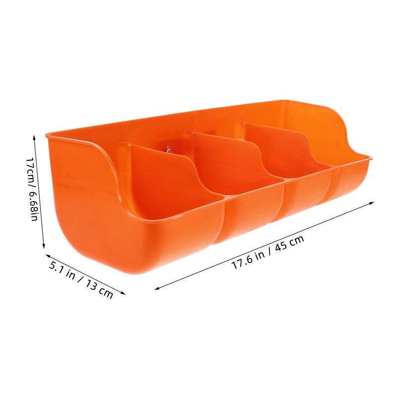 Mountable Feeding Trough Multi-Compartments Feeder Farmhouse Feeder - Image 2
