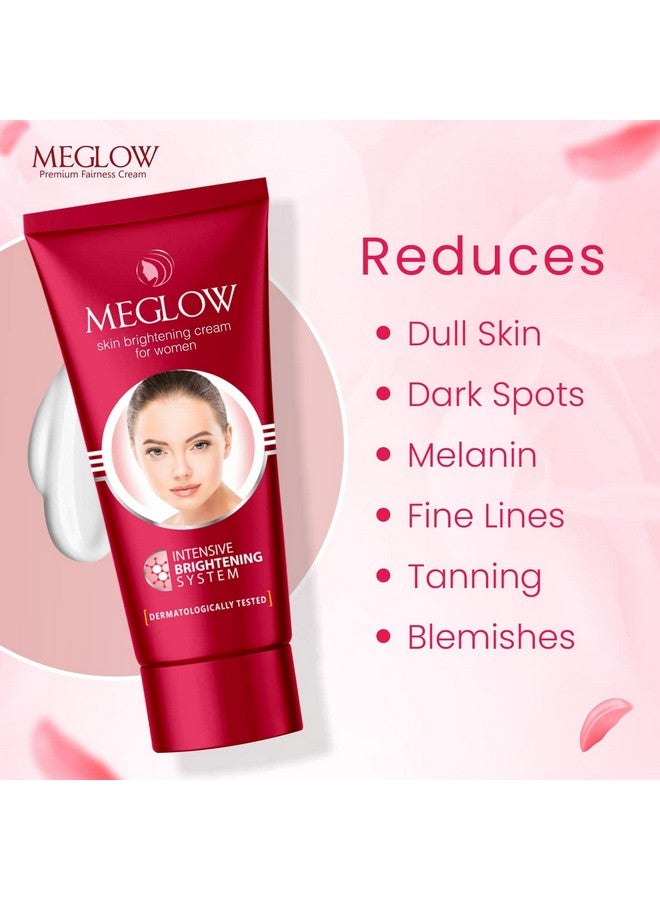 MEGLOW Skincare Combo Pack Of 4- Women'S Face Cream (50G) With Vitamin E And Natural Extracts | Instant Glow Face Wash (70G) | Apricot Scrub (70G) With Wallnut Shell Beads| Lip Shiner (15G) For Moisturized Lips | Paraben Free | For Glowing Skin - Image 4