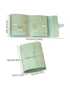 Generic Earring Holder Organizer with Foldable Book Design Earring Book Organizer, Portable Pu Leather Travel Earring Case  - Image 4