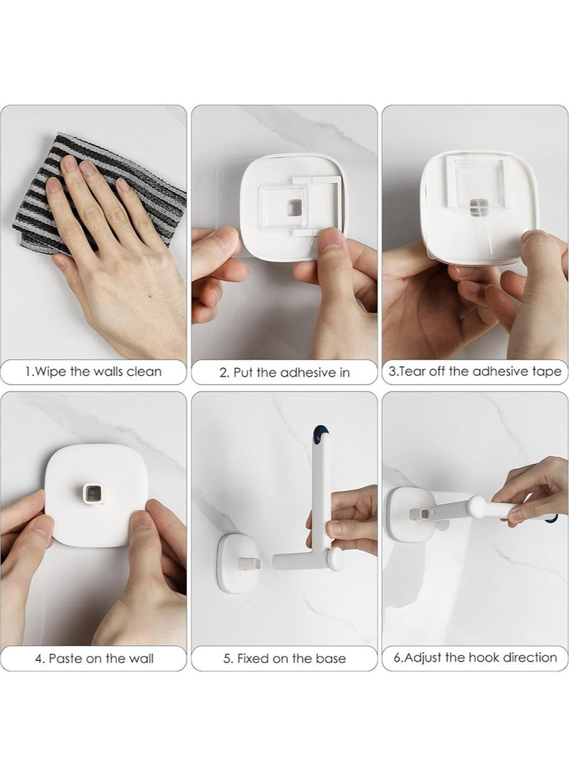 2 Pack Hooks, L Shape Retractable Organizer, Adjustable Length Adhesive Hair Hairband Tie Holder, Self-Adhesive Curtain Hooks Organize and Decorate,Wall Hooks Stand Organizer Storage Holder - Image 5